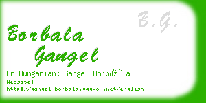 borbala gangel business card